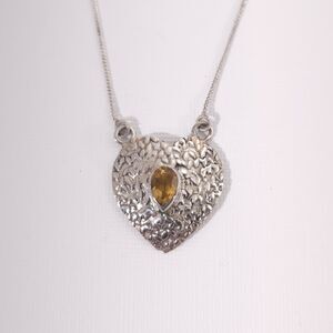 Brazilian Citrine Necklace Sterling Silver